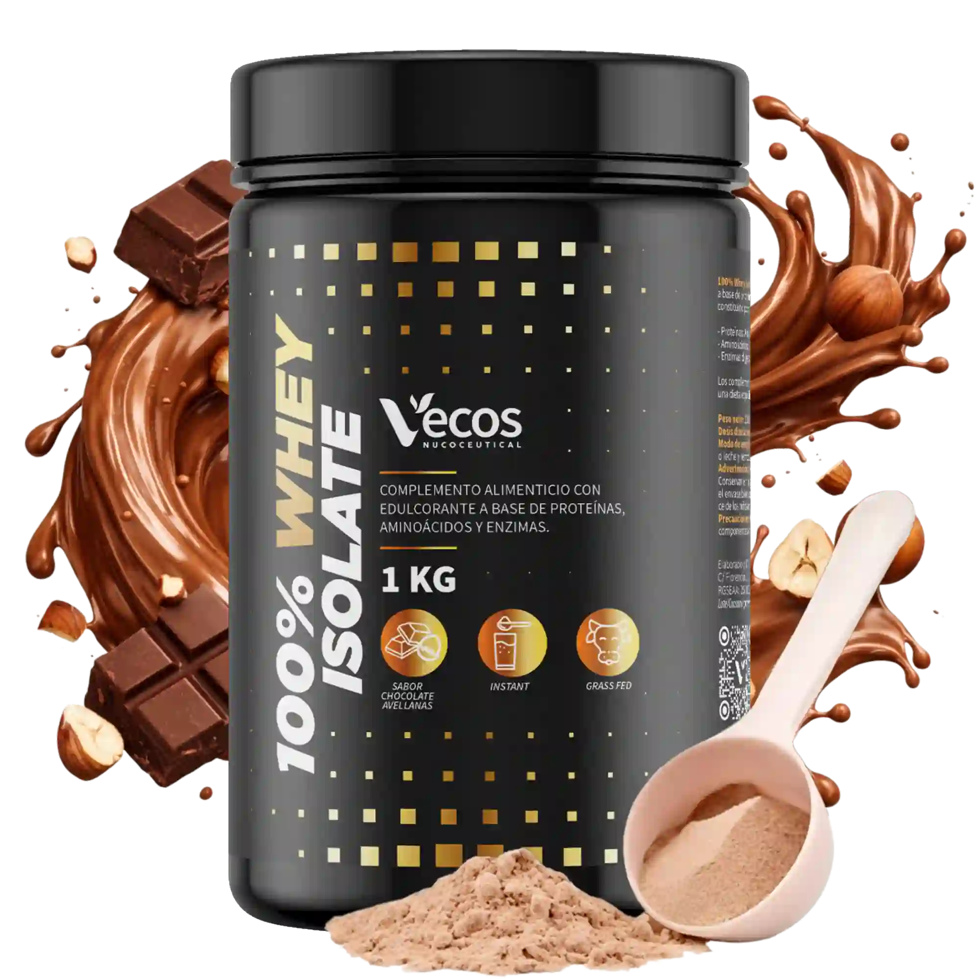 PROTEÍNA CHOCOLATE VECOS 32 DOSIS es un batido proteico pensado para apoyar ganancia y mantenimiento de masa muscular y recuperación.