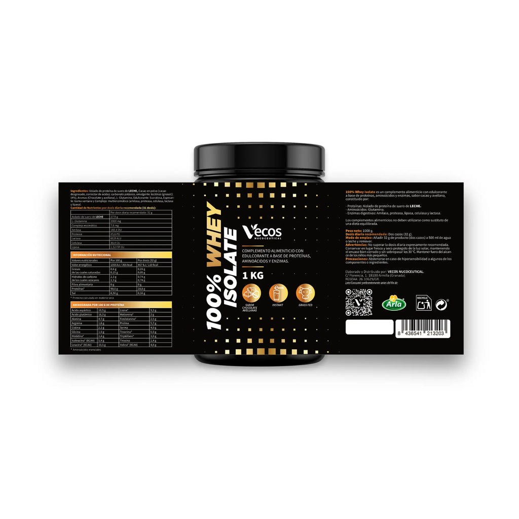 PROTEÍNA CHOCOLATE VECOS 32 DOSIS es un batido proteico pensado para apoyar ganancia y mantenimiento de masa muscular y recuperación.