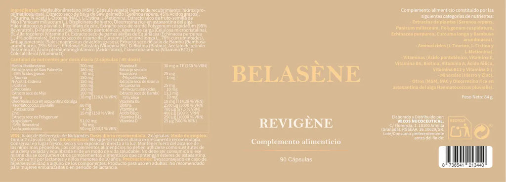 Revigène Belasène (90 cápsulas)
