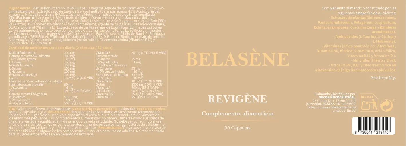 Revigène Belasène (90 cápsulas)