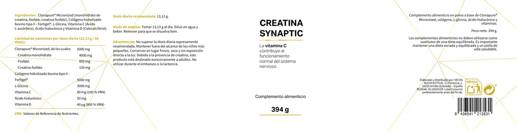 Creatina Synaptic (394 g)