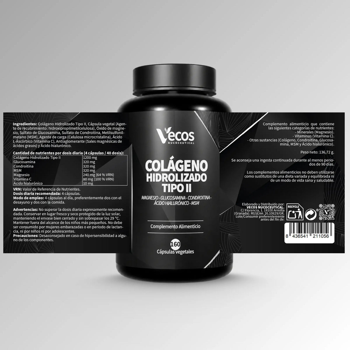 Colágeno Hidrolizado Tipo II (160 cápsulas)