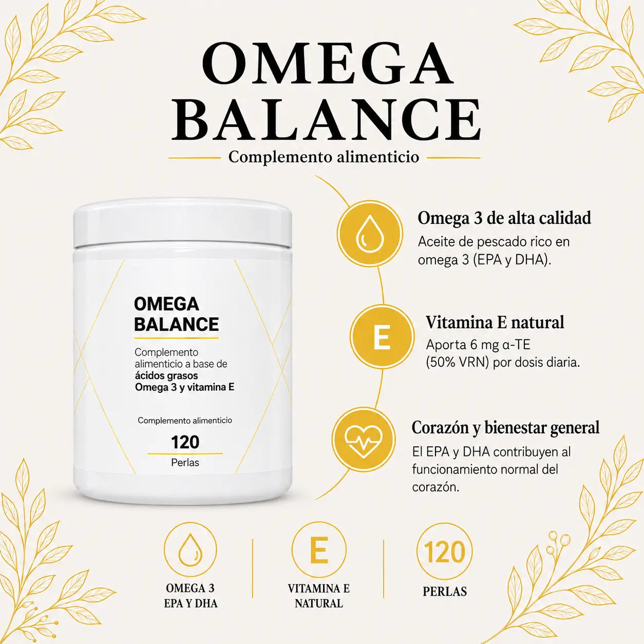 Omega Balance (120 perlas)