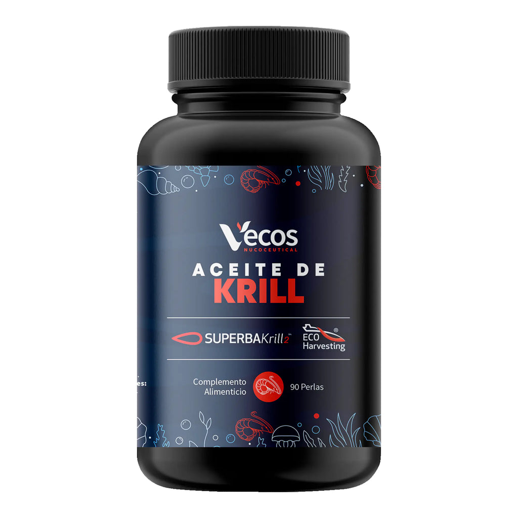 ACEITE DE KRILL 90 Perlas es un complemento alimenticio premium con aceite de krill antártico, orientado a apoyar el bienestar cardiovascular y cognitivo gracias a su aporte de omega-3.