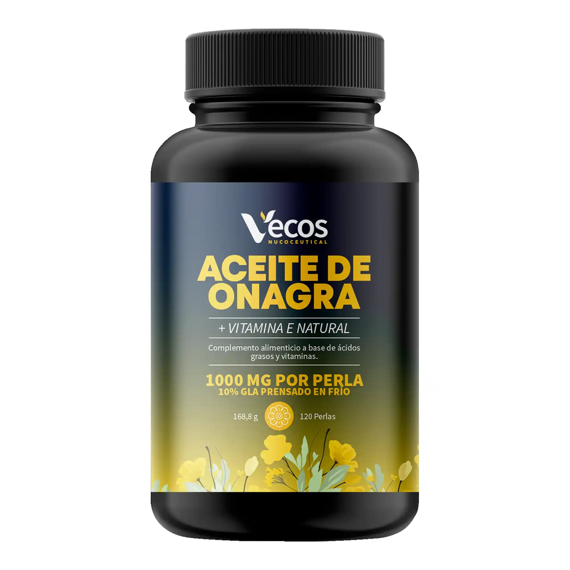 ACEITE DE ONAGRA 120 Perlas es un complemento de aceite de onagra, pensado para apoyar el bienestar de la piel y el equilibrio femenino, especialmente en etapas de cambios hormonales.