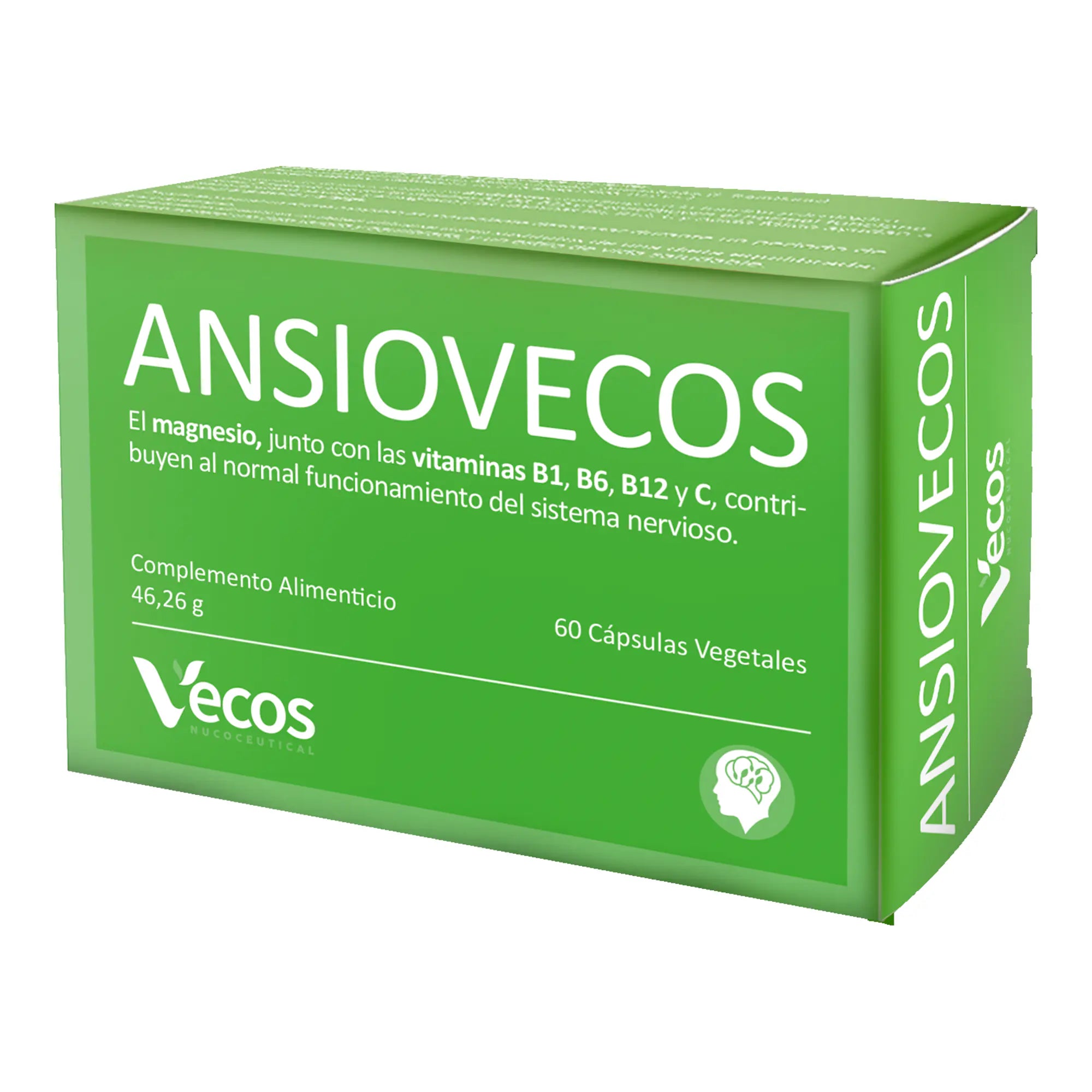 ANSIOVECOS 60 Cápsulas es un complemento para apoyar la calma y el bienestar mental en periodos de estrés, ayudando a mantener la serenidad diaria.