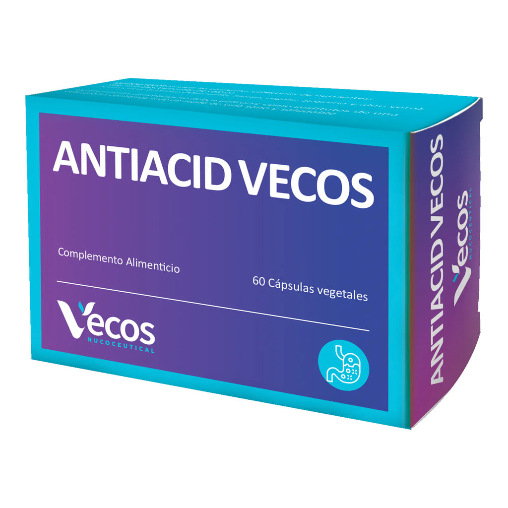 ANTIACID VECOS 60 Cápsulas es un complemento para el confort digestivo, pensado para favorecer una digestión más cómoda y ayudar con la pesadez tras las comidas.