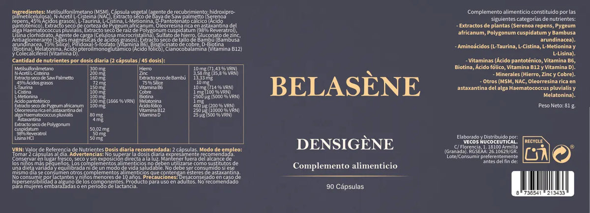 Densigène Belasène (90 cápsulas)