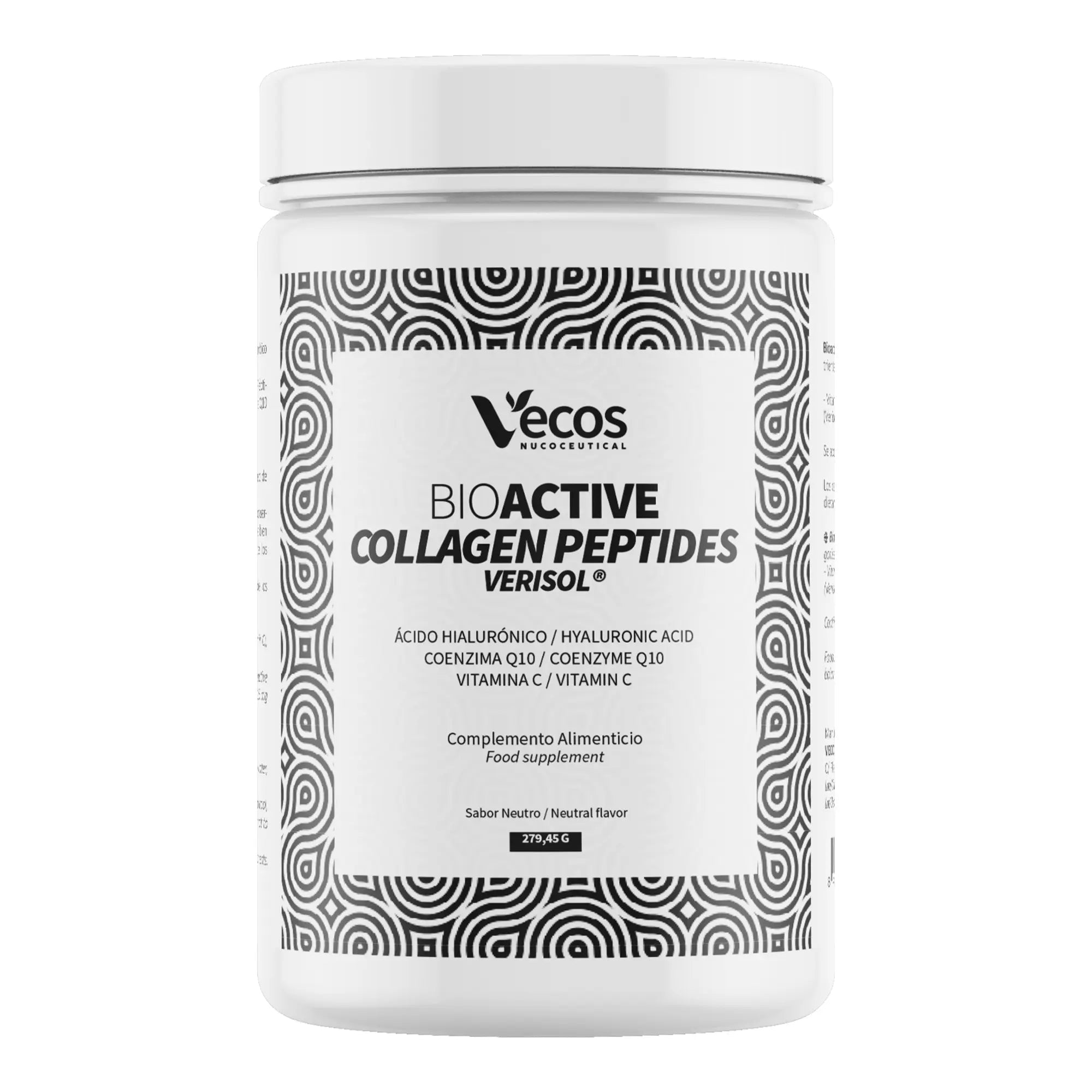 BIO ACTIVE COLLAGEN PEPTIDES es un complemento de colágeno para apoyar la piel, el cabello, las uñas y las articulaciones, ayudando a mantener firmeza y elasticidad.