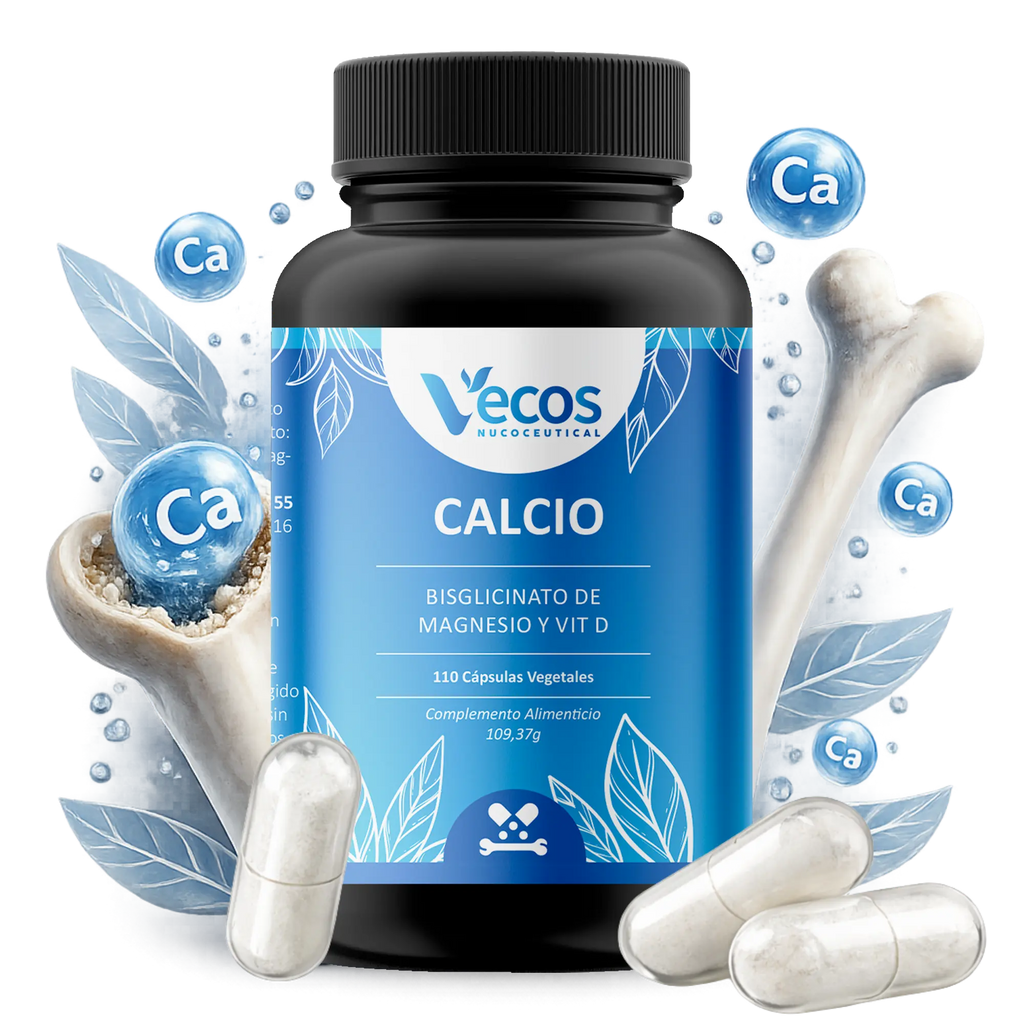 CALCIO 110 Cápsulas es un complemento mineral pensado para apoyar el mantenimiento de huesos y dientes dentro de una dieta equilibrada.