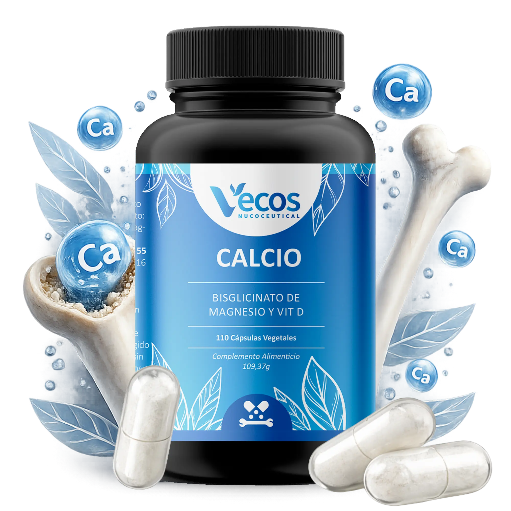 CALCIO 110 Cápsulas es un complemento mineral pensado para apoyar el mantenimiento de huesos y dientes dentro de una dieta equilibrada.