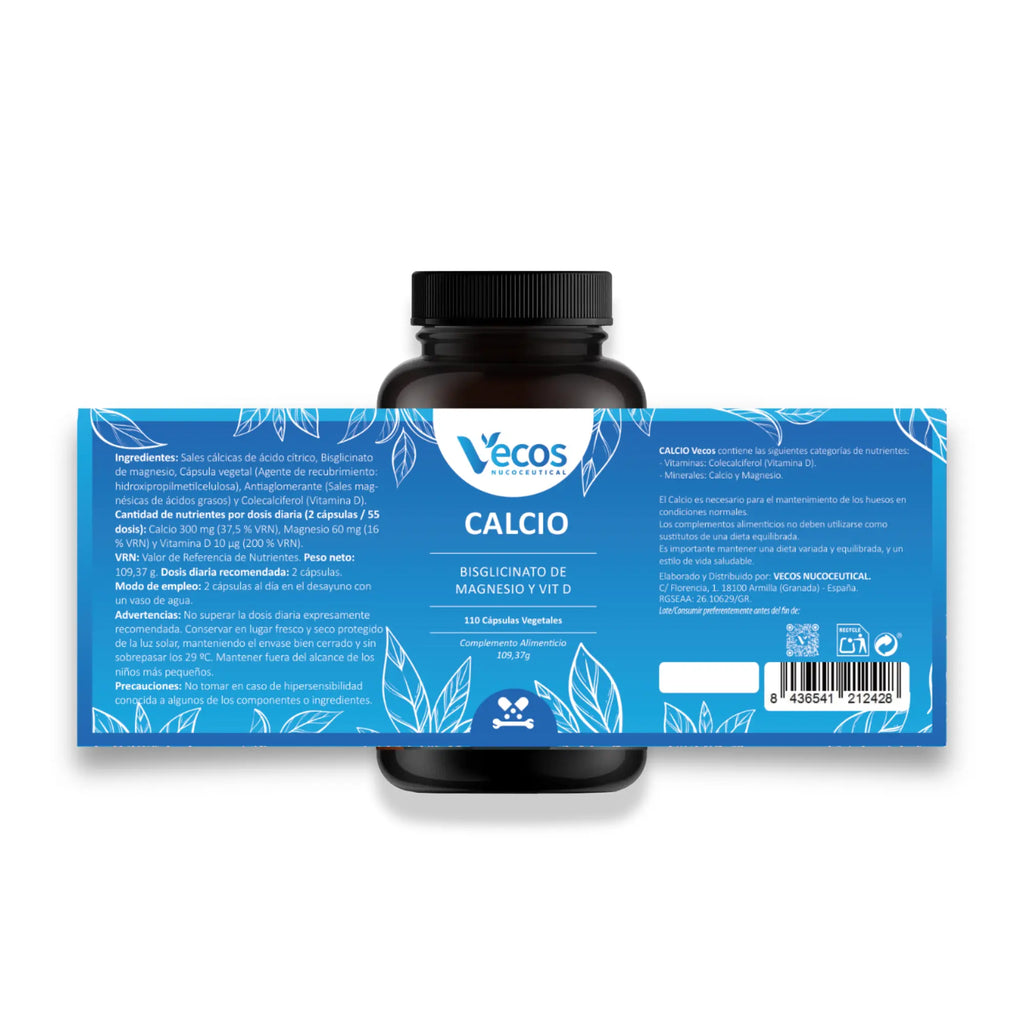 CALCIO 110 Cápsulas es un complemento mineral pensado para apoyar el mantenimiento de huesos y dientes dentro de una dieta equilibrada.