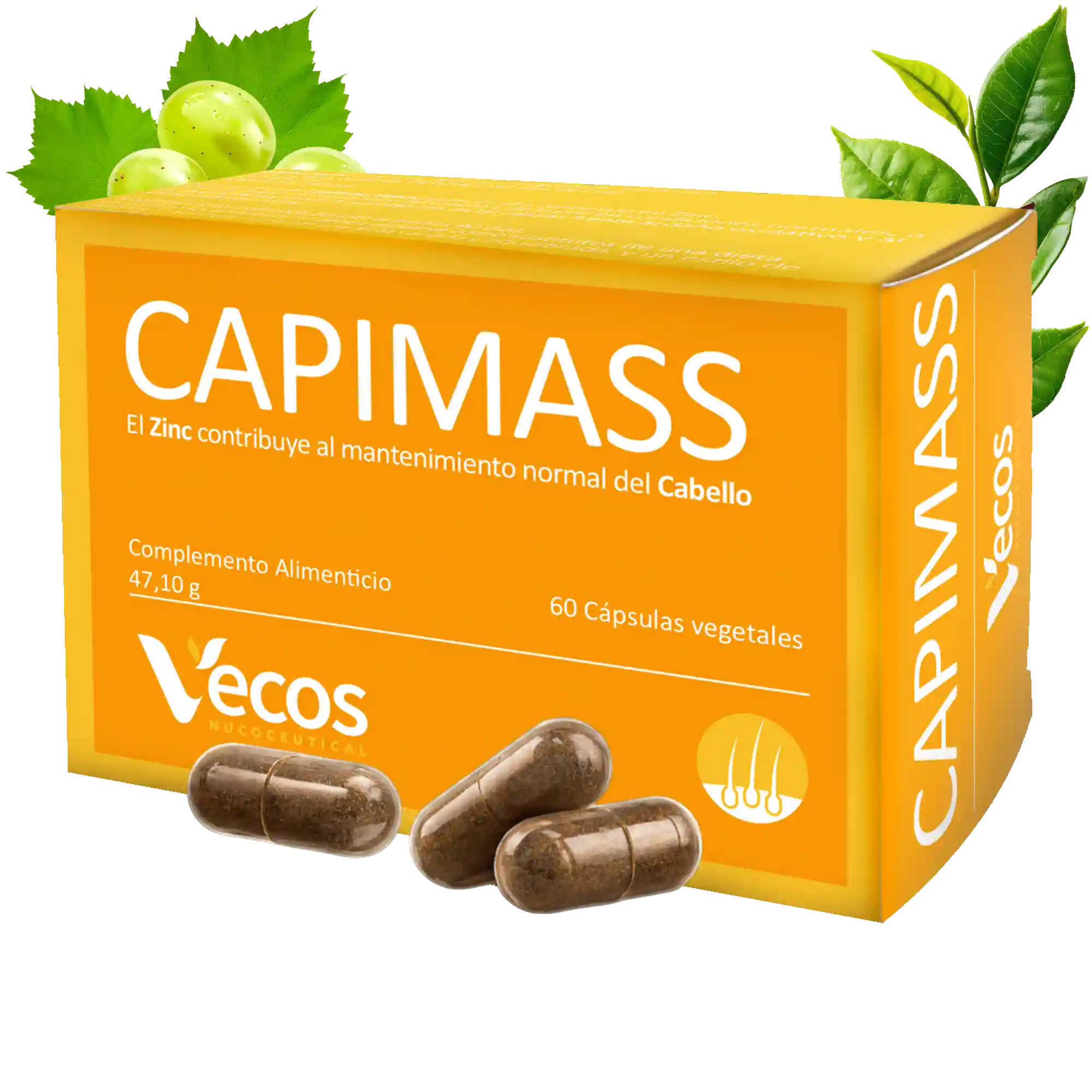 CAPIMASS 60 Cápsulas es un complemento orientado a apoyo del apetito y la ganancia de masa dentro de un plan nutricional y deportivo.