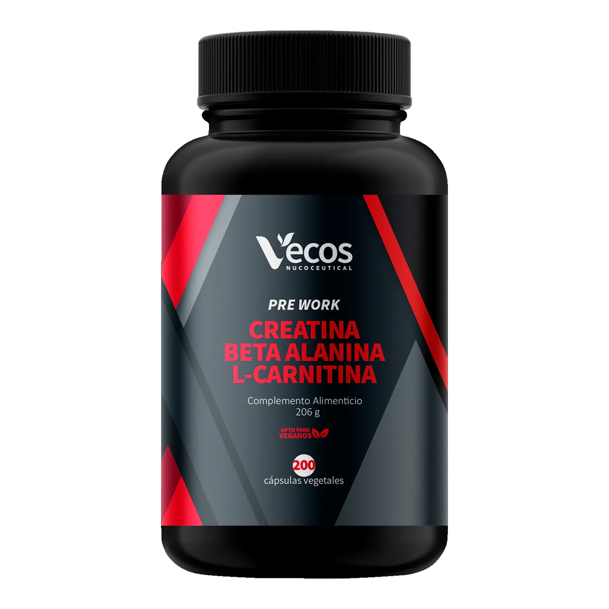 PRE WORK Creatina Beta Alanina L Carnitina (200 cápsulas) – vecosnucoceutical