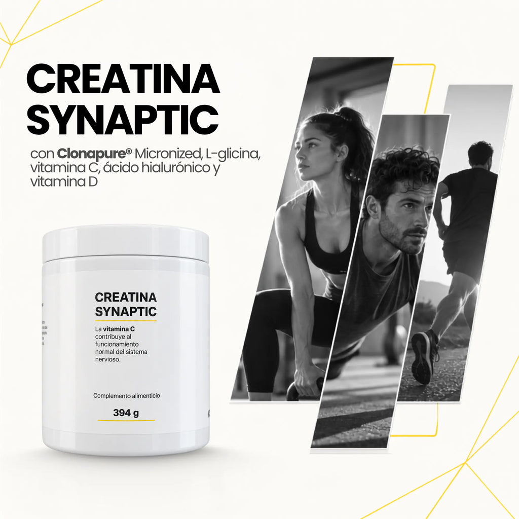 Creatina Synaptic | Clonapure® + Fortigel® + Glicina (30 dosis)