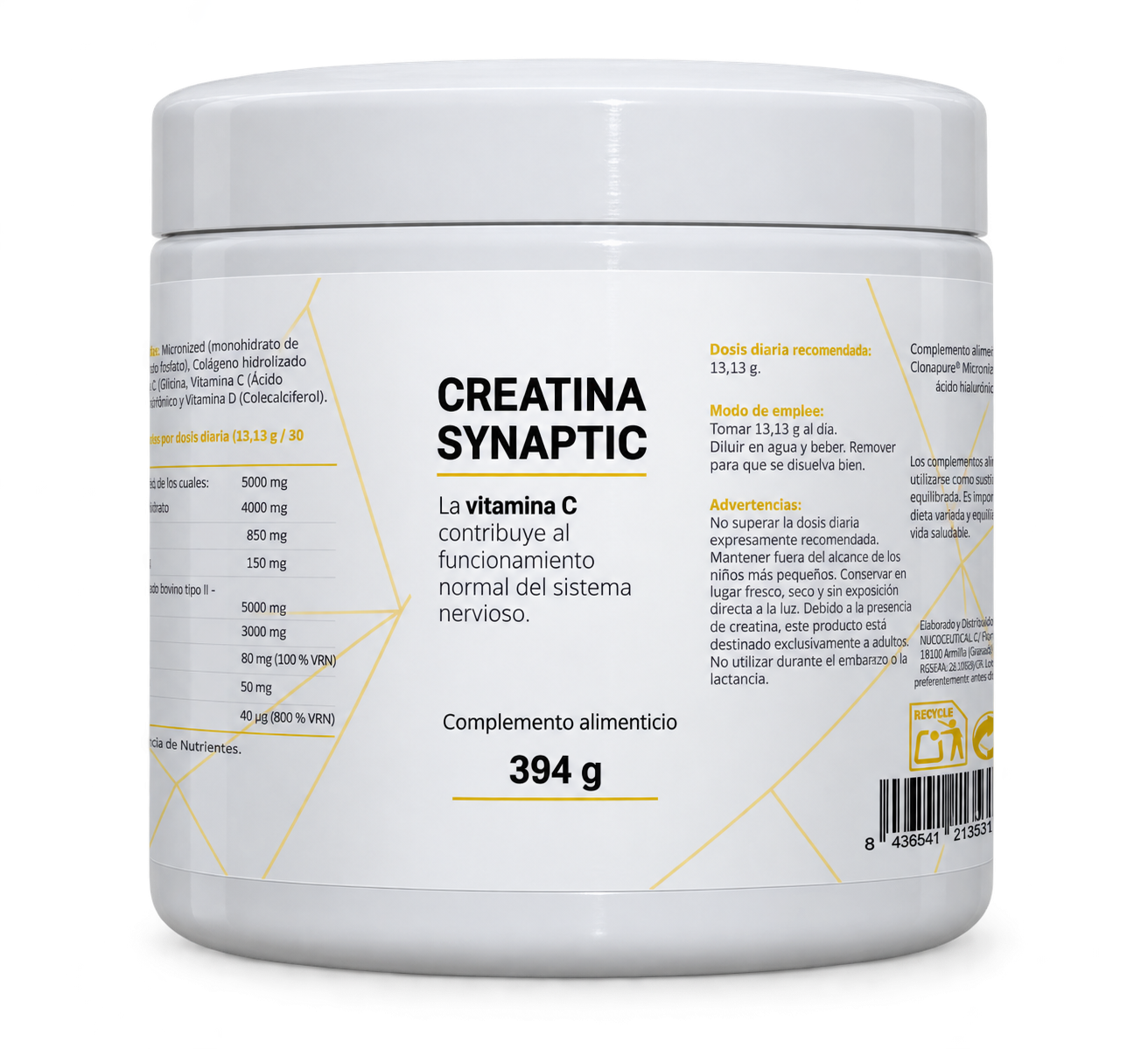 Creatina Synaptic 394 g