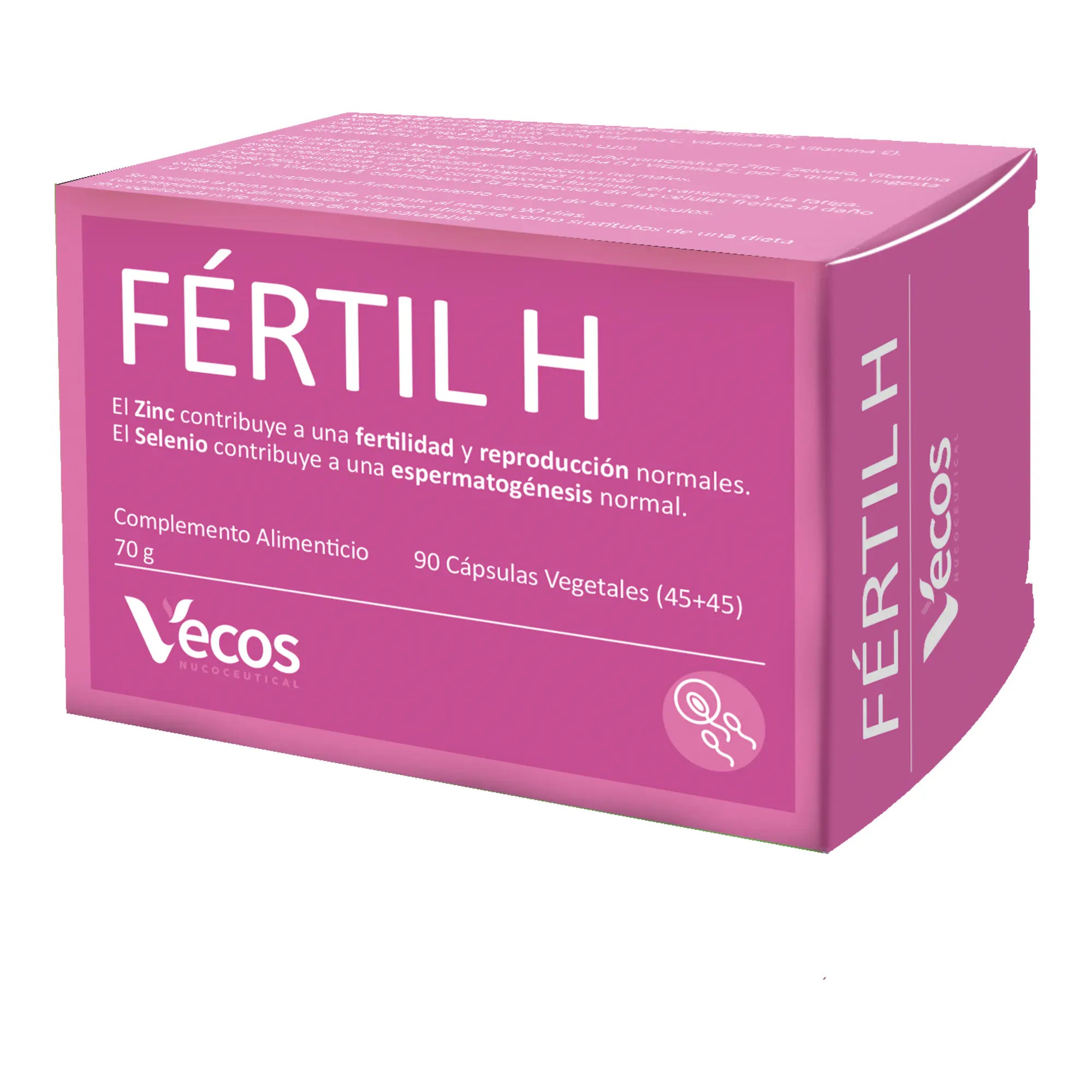 FÉRTIL H 45 Cápsulas + 45 Cápsulas es un complemento para fertilidad masculina, pensado para apoyar espermatogénesis y vitalidad reproductiva.