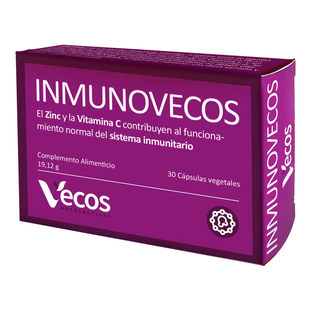 INMUNOVECOS 30 Cápsulas es un complemento para defensas, pensado para apoyar el sistema inmunitario y la protección antioxidante.