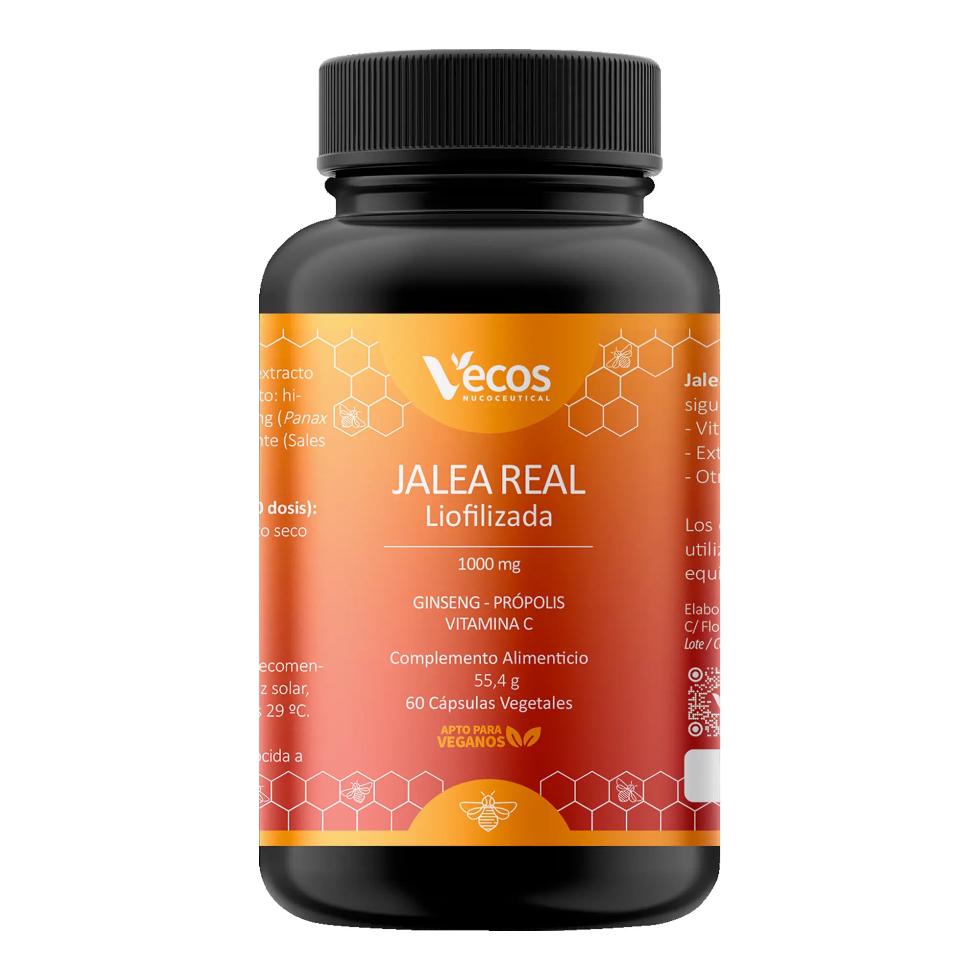 JALEA REAL Liofilizada 60 Cápsulas es un complemento para energía y defensas, pensado para apoyar vitalidad y reducir la sensación de fatiga.