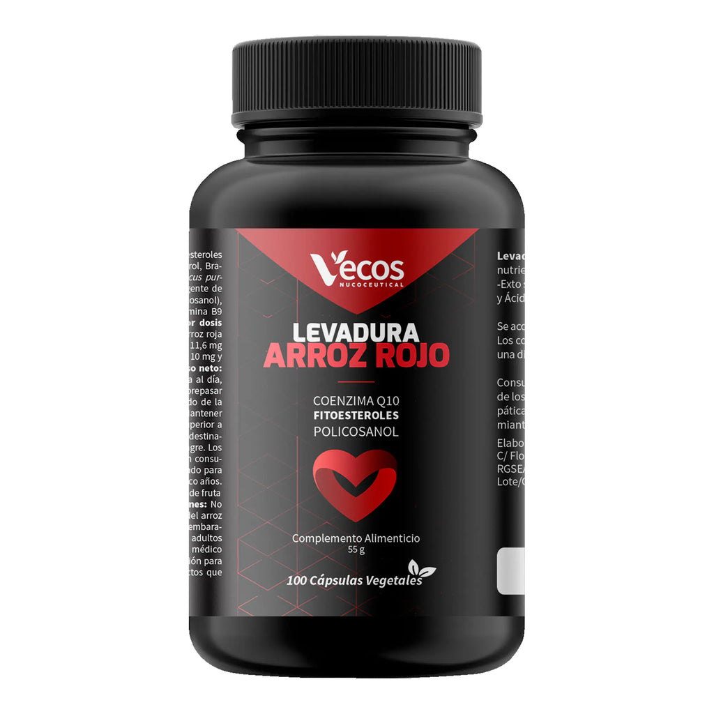 LEVADURA ARROZ ROJO 100 Cápsulas es un complemento pensado para apoyar el mantenimiento de niveles normales de colesterol dentro de hábitos saludables.