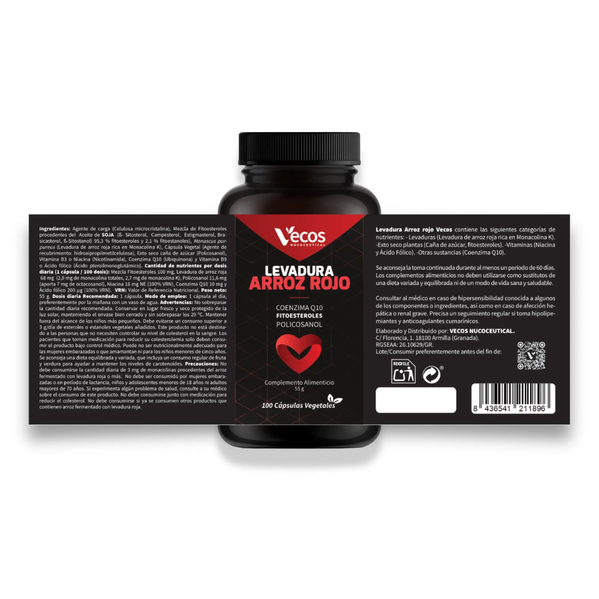 LEVADURA ARROZ ROJO 100 Cápsulas es un complemento pensado para apoyar el mantenimiento de niveles normales de colesterol dentro de hábitos saludables.