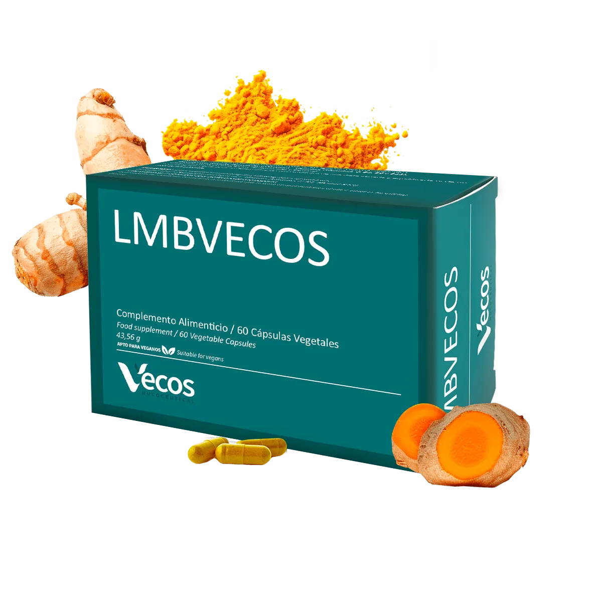LMBVECOS (60 cápsulas) - Complemento alimenticio antiinflamatorio para el cuidado de articulaciones y huesos de la zona lumbar