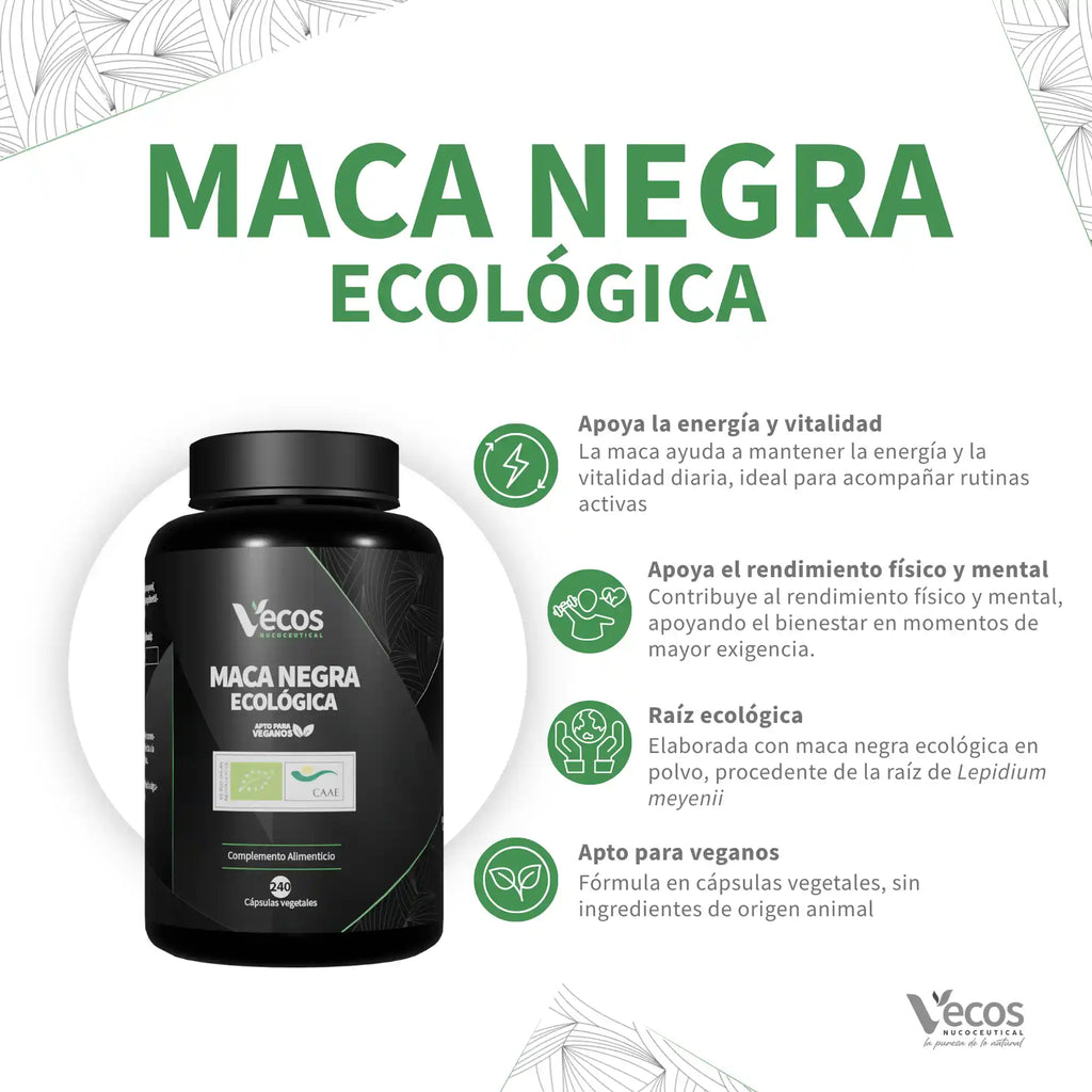 Maca Negra Ecológica VECOS (240 cápsulas)