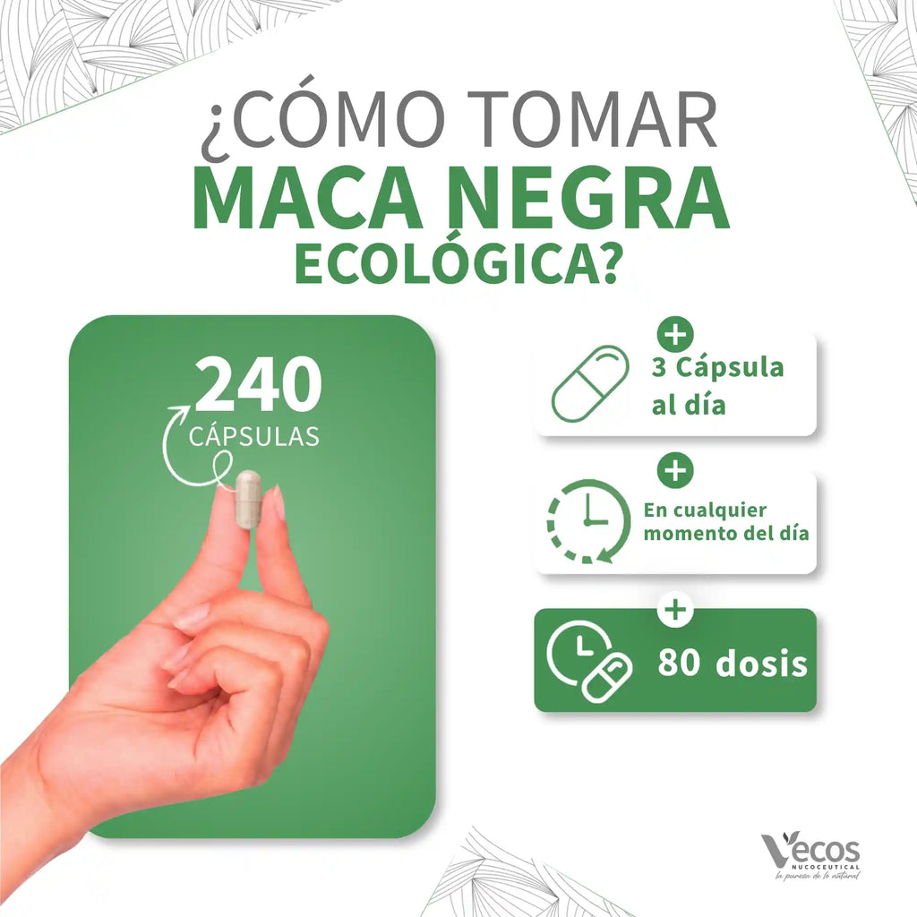 Maca Negra Ecológica VECOS (240 cápsulas)