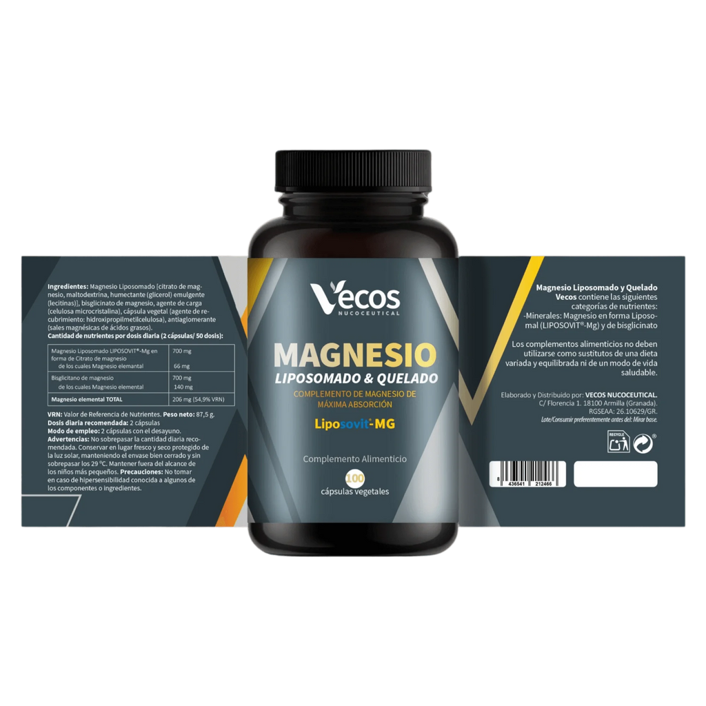 Magnesio Liposomado y Quelado Liposovit (Etiqueta)
