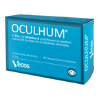 OCULHUM VECOS 30 Cápsulas es un complemento para salud ocular, pensado para apoyar hidratación, confort visual y protección antioxidante.