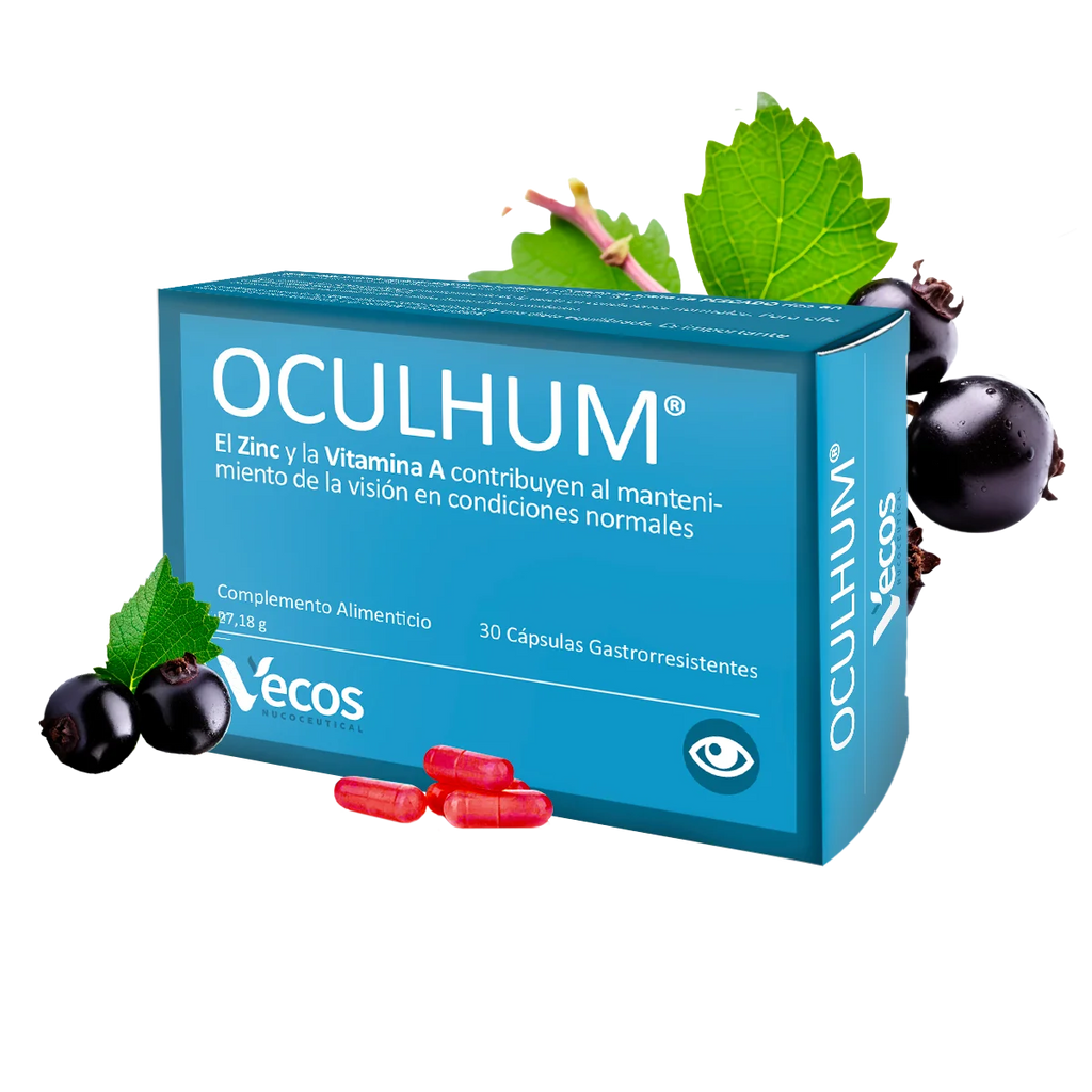 Oculhum (30 cápsulas) - Complemento alimenticio para combatir la sequedad ocular y mantenimiento de la visión