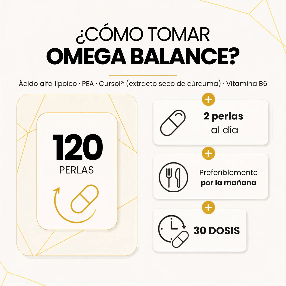 Omega Balance | 1.200 mg de Omega-3 · EPA + DHA para el Corazón (120 perlas)