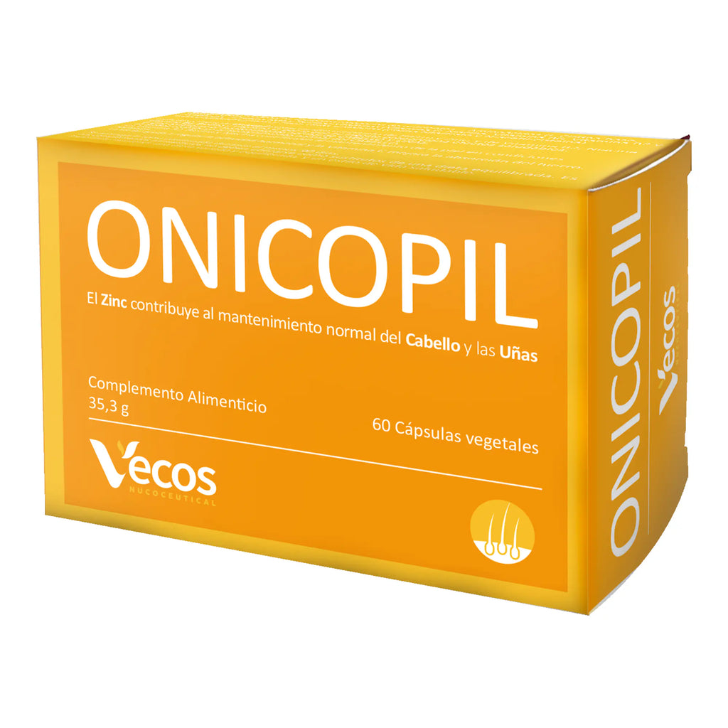 ONICOPIL 60 Cápsulas es un complemento para cabello y uñas, pensado para fortalecer, mejorar crecimiento y resistencia.