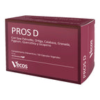 PROS D 60 Cápsulas es un complemento para bienestar prostático, pensado para apoyar función urinaria y salud masculina.