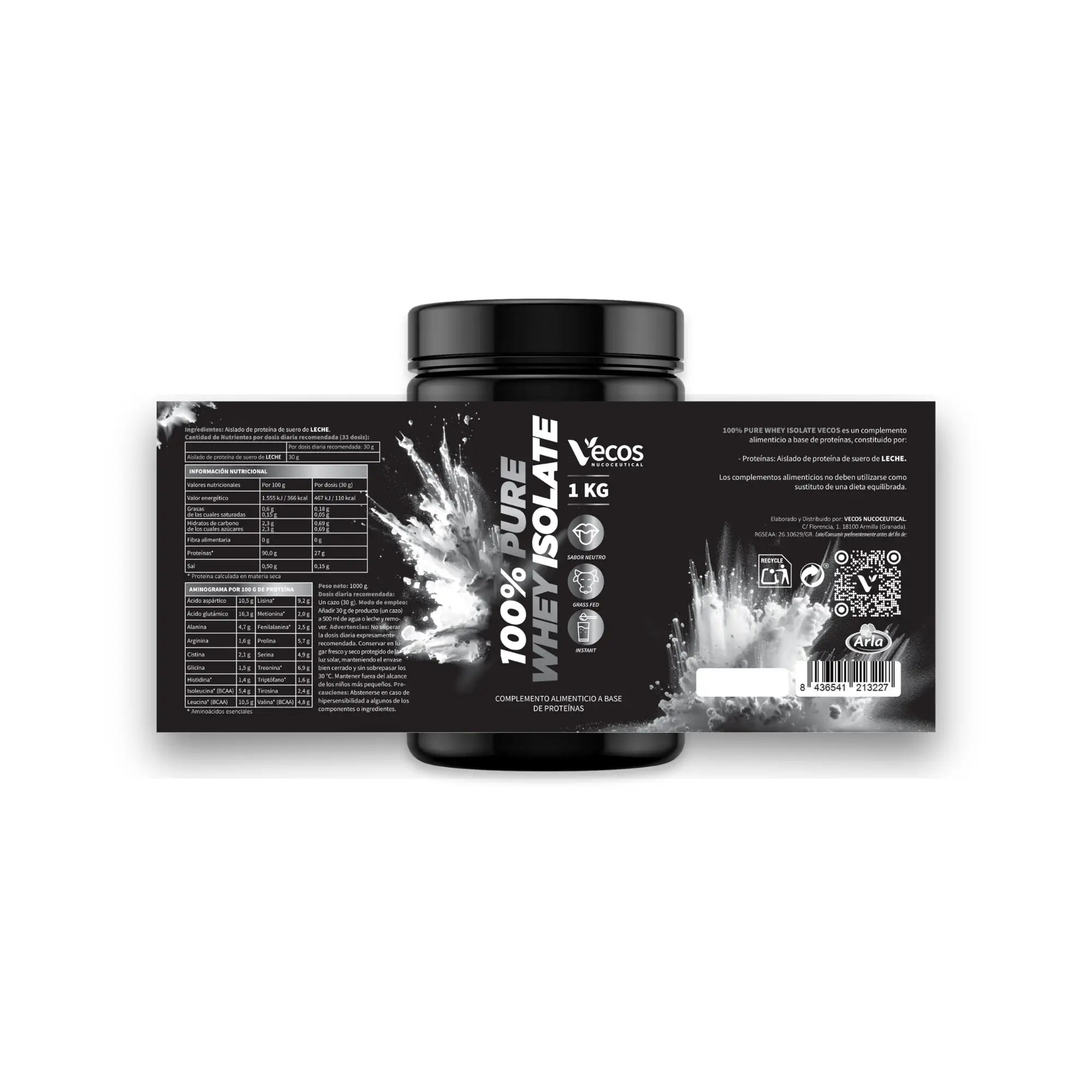 PROTEÍNA GROW VECOS 1 KG es una proteína para deportistas, pensada para apoyar recuperación, síntesis muscular y aporte proteico diario.