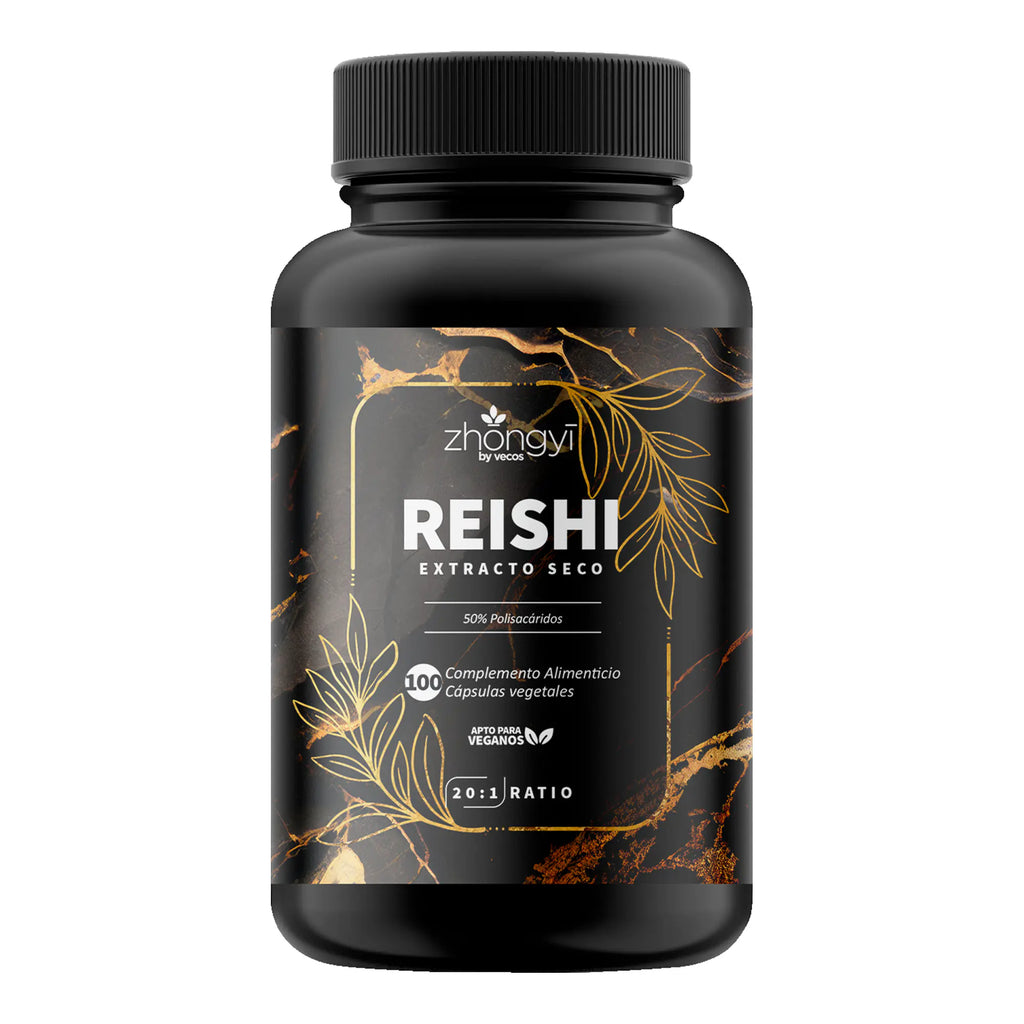 REISHI ZHONGYI 100 Capsulas es un complemento de reishi pensado para apoyo inmunitario, adaptación al estrés y bienestar general.