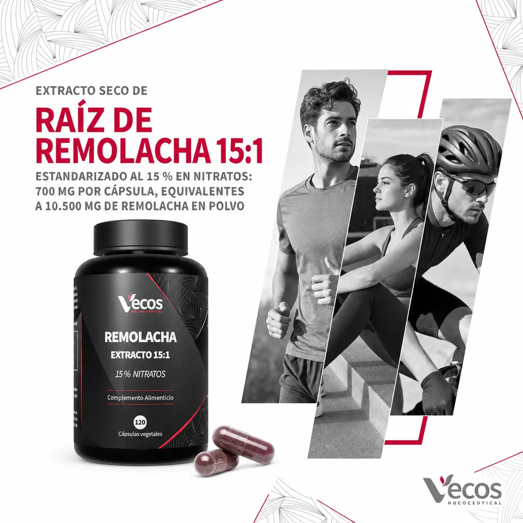Remolacha Extracto 15:1 | 700 mg · 15 % Nitratos (120 cápsulas)