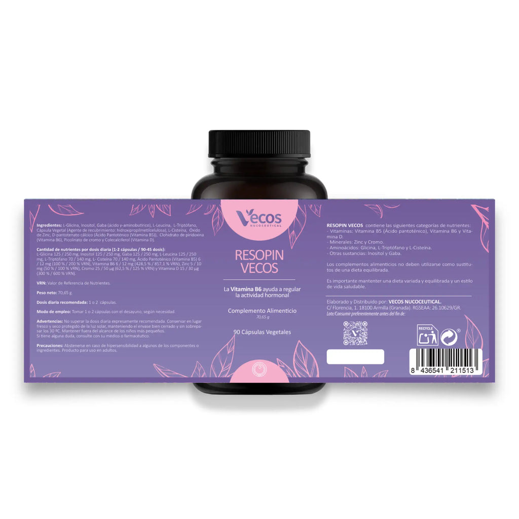 RESOPIN VECOS 90 Cápsulas es un complemento antioxidante pensado para apoyo cardiovascular y protección celular frente al estrés oxidativo.
