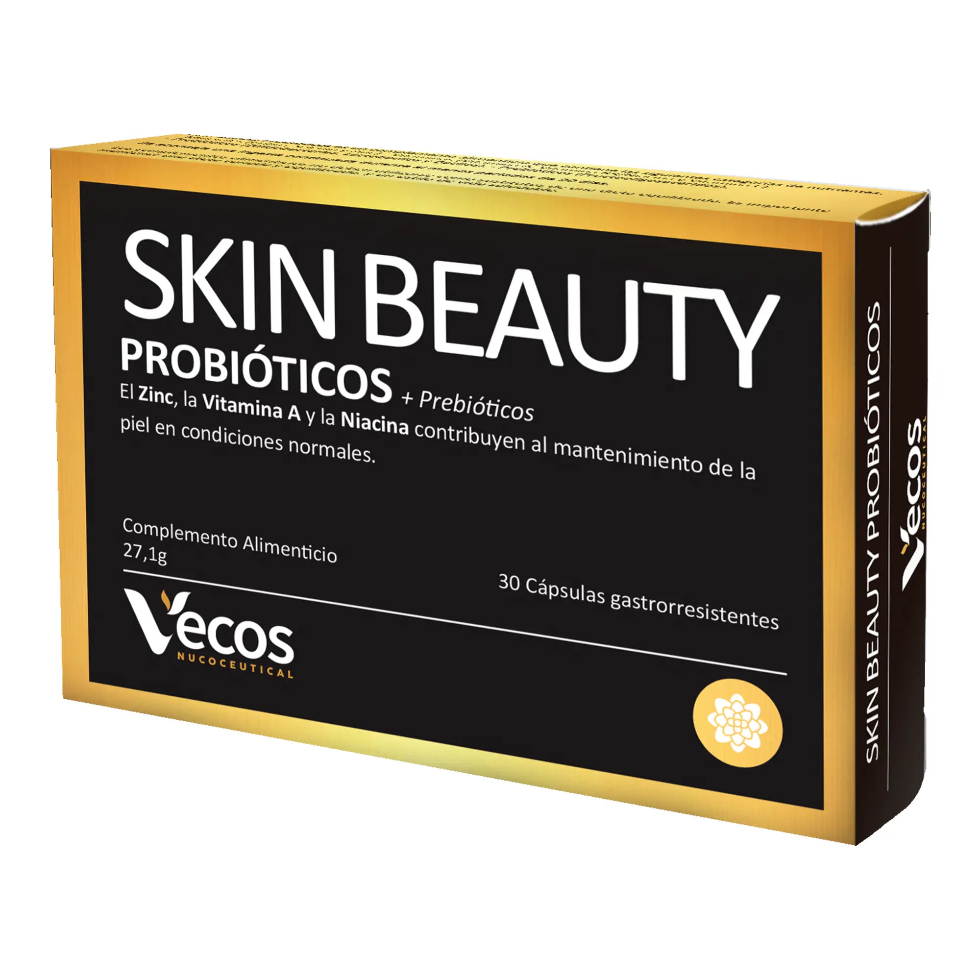 SKIN BEAUTY PROBIÓTICOS 30 Cápsulas es un complemento de belleza con probióticos, pensado para apoyar piel, microbiota y bienestar desde el interior.