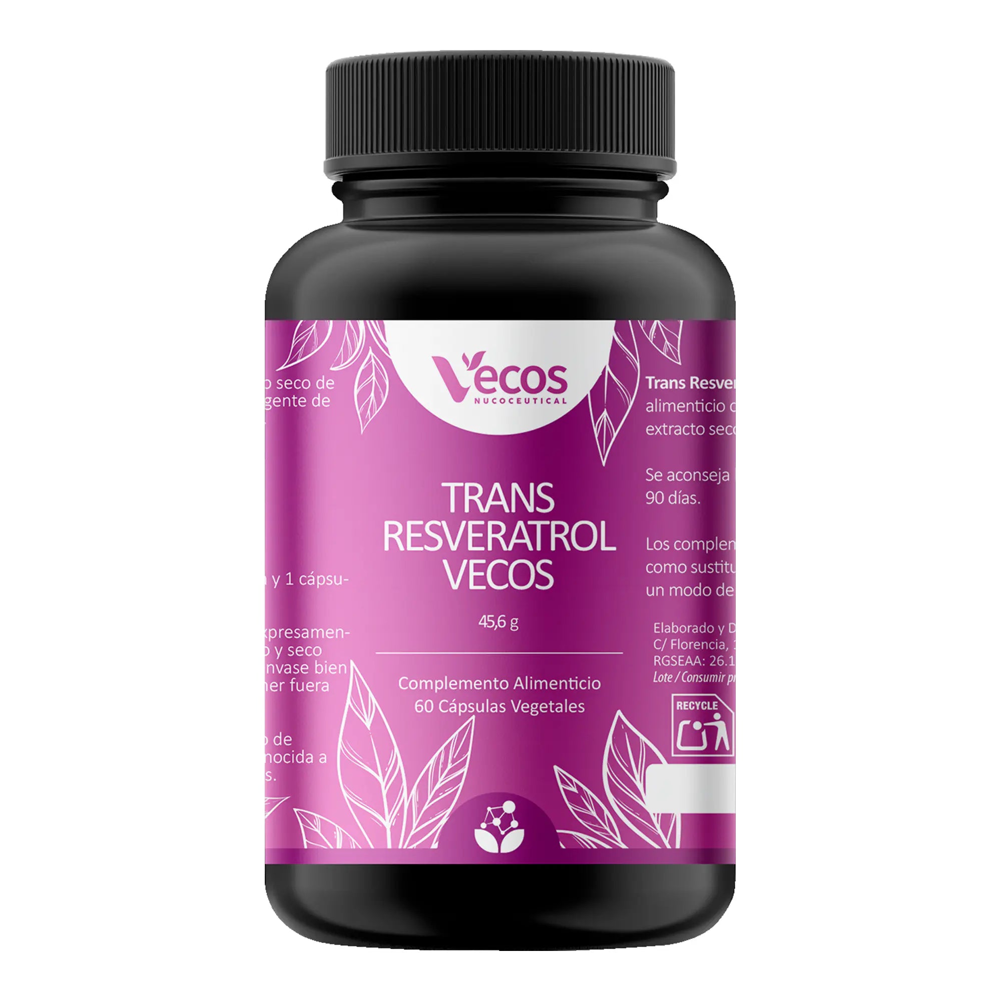 TRANS RESVERATROL 60 Cápsulas es un complemento antioxidante pensado para apoyar salud cardiovascular y protección celular frente al envejecimiento oxidativo.