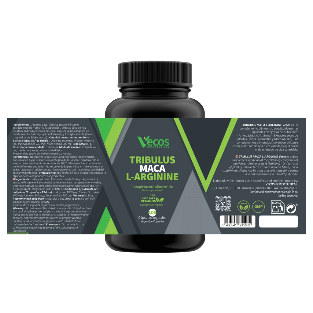 Tribulus-Maca-L-Arginina (Etiqueta)