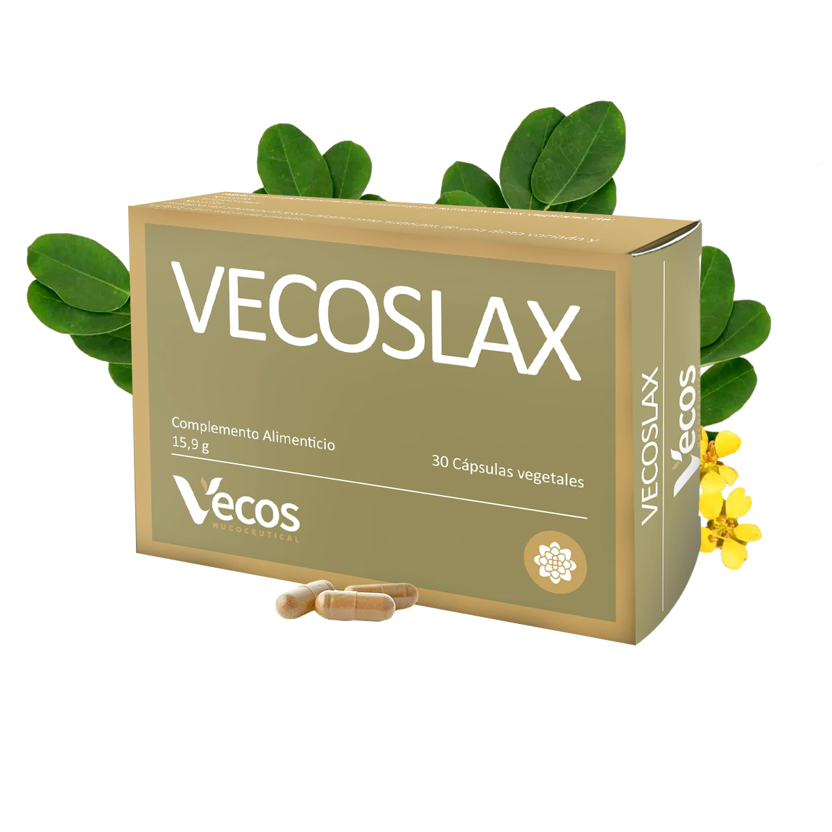 Vecoslax (30 cápsulas) - Complemento alimenticio para apoyar el tránsito intestinal y mantener el confort digestivo