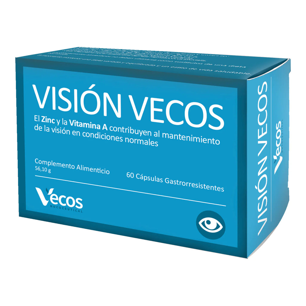 VISIÓN VECOS 60 Cápsulas es un complemento ocular pensado para apoyar visión, mucosas y protección antioxidante.
