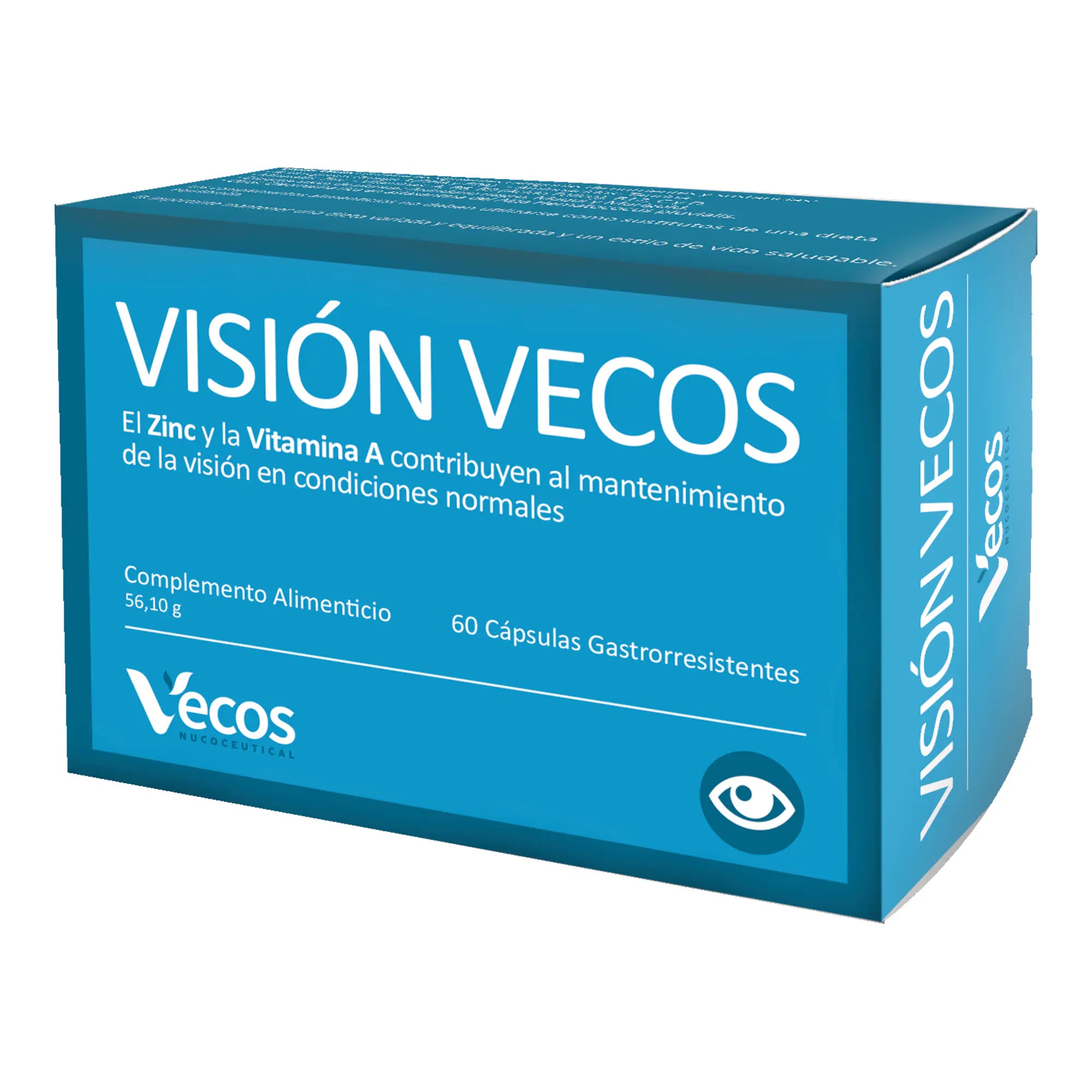 VISIÓN VECOS 60 Cápsulas es un complemento ocular pensado para apoyar visión, mucosas y protección antioxidante.