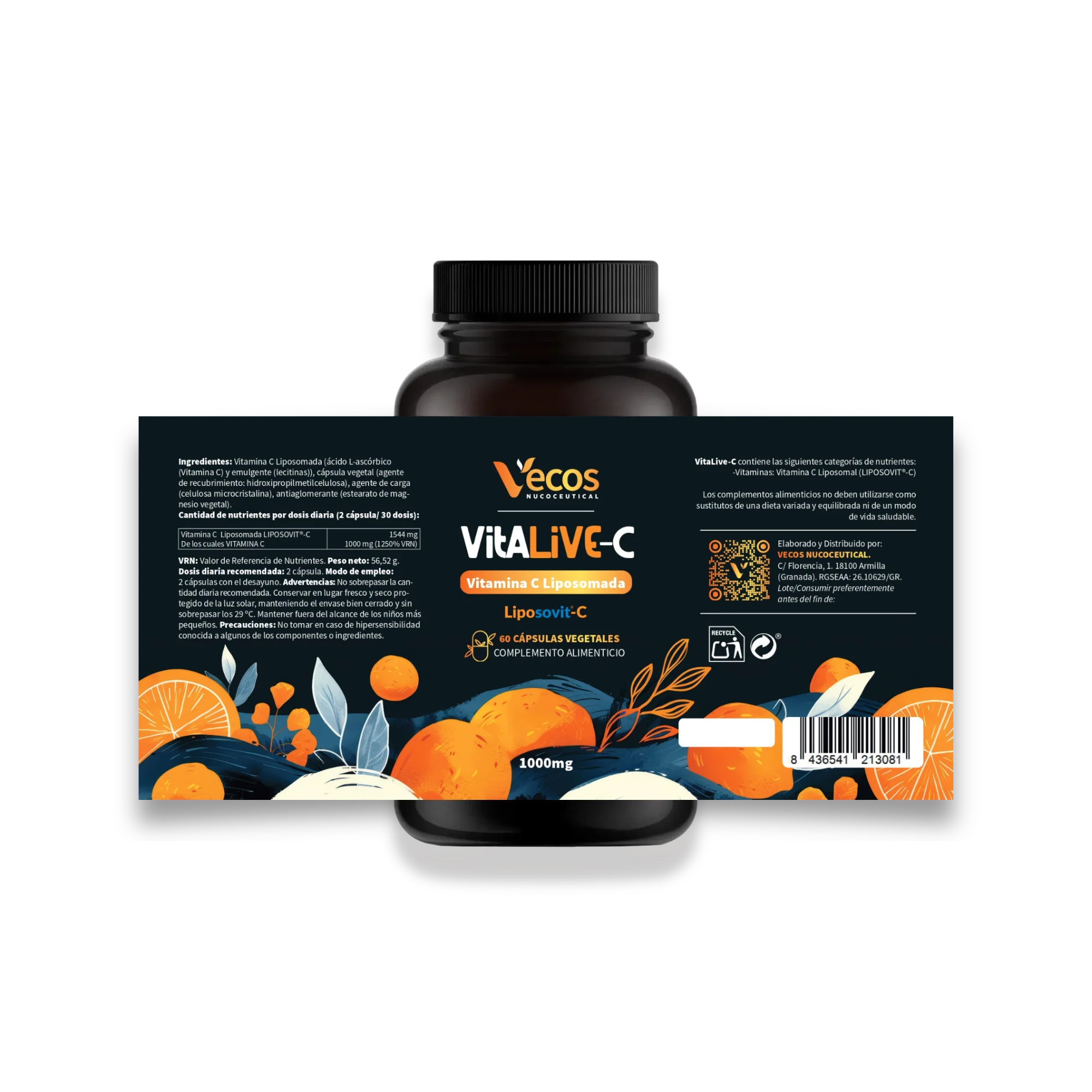 Etiqueta VITALIVE C - Vitamina C liposomada