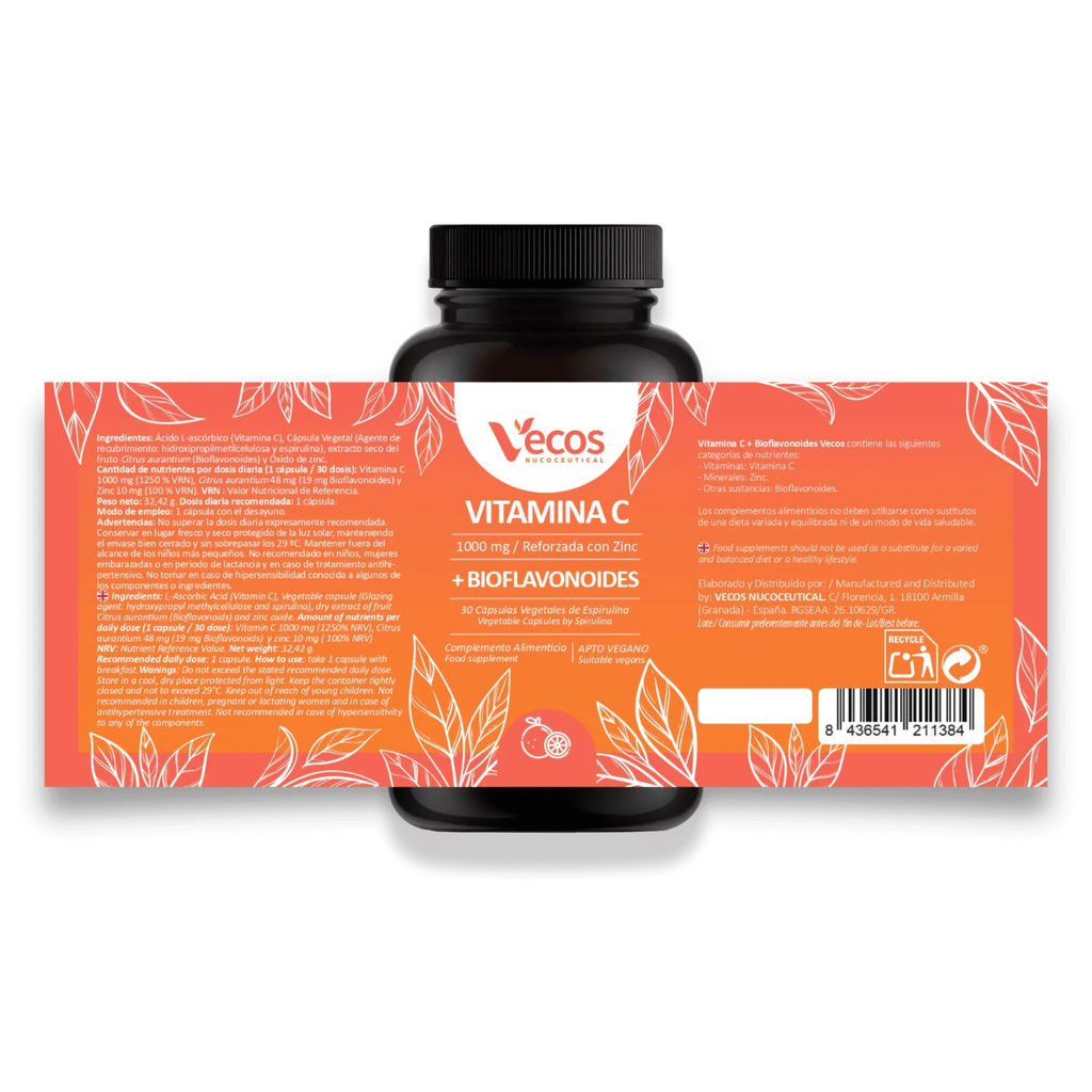 Etiqueta VITAMINA C + BIOFLAVONOIDES