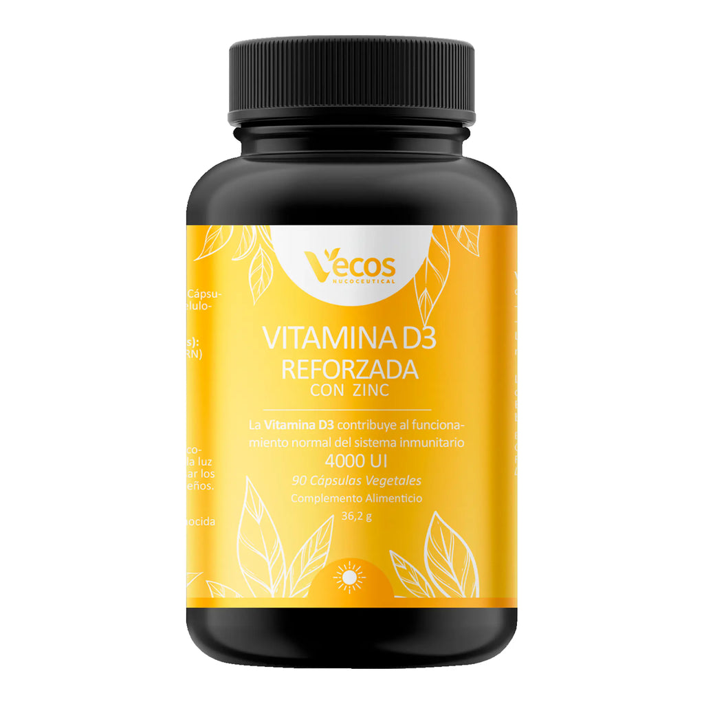 VITAMINA D3 90 Cápsulas es un complemento pensado para apoyo inmunitario y mantenimiento de huesos y músculos en condiciones normales.