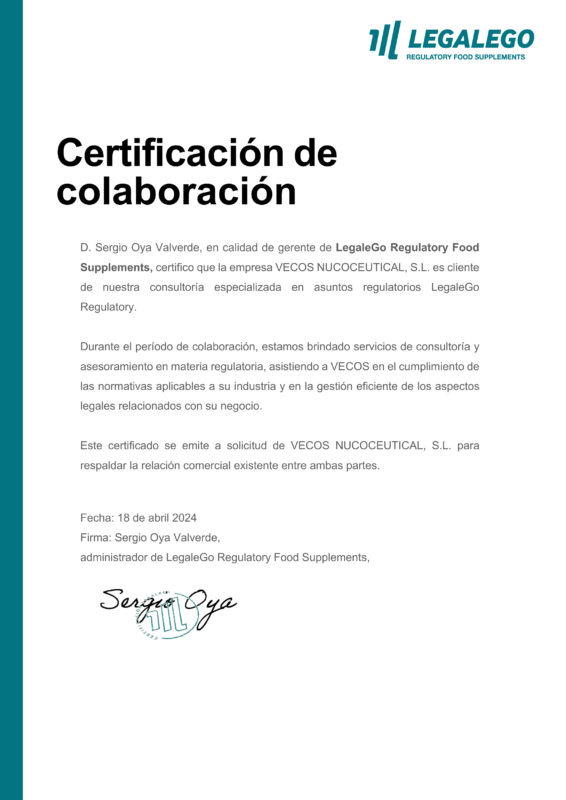 CERTIFICACIÓN COLABORACIÓN LEGALEGO