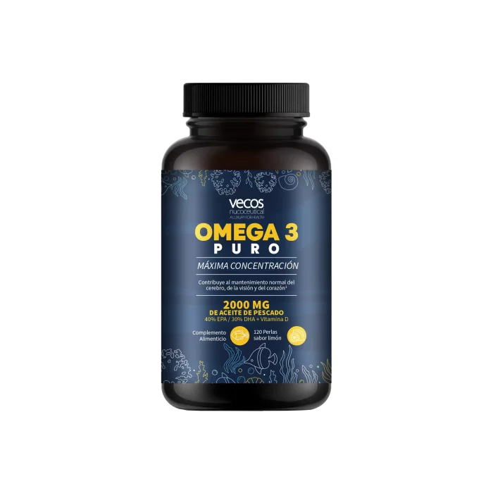 Suplemento alimenticio rico en Omega 3 puro