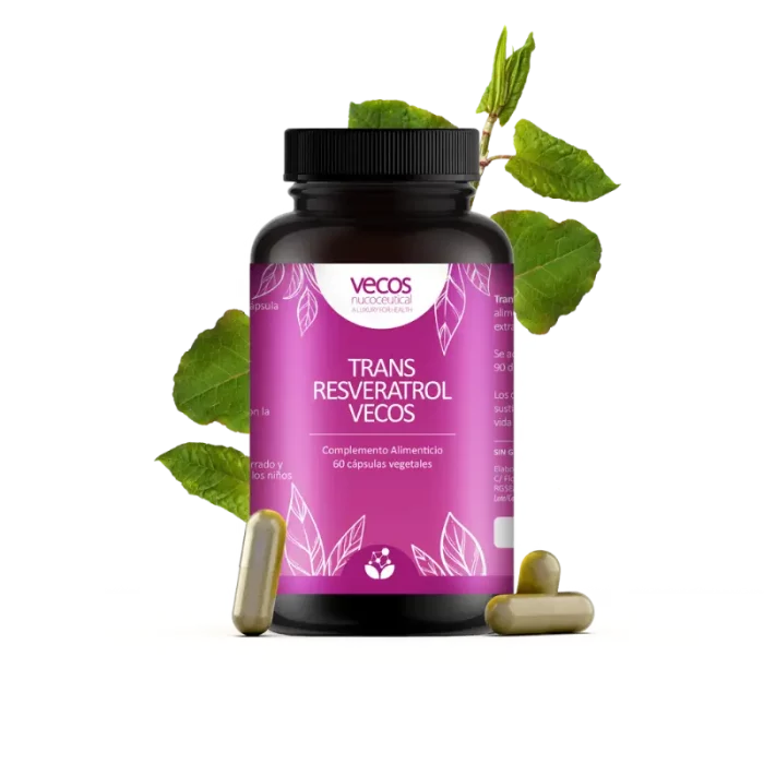 Suplemento alimenticio trans resveratrol para cuidar la salud cardiovascular y la longevidad